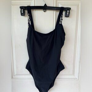 Tory Burch NEW Clip tank one piece swimsuit black size small designer woman’s